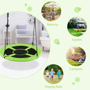 100cm Round Saucer Swing with Adjustable Ropes – Green