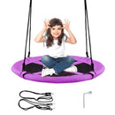 100cm Round Saucer Swing with Adjustable Ropes – Purple