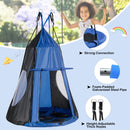 102cm Saucer Swing with Removable Play Tent – Blue