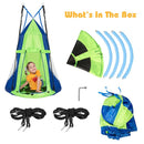 102cm Saucer Swing with Removable Play Tent – Green