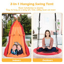 102cm Saucer Swing with Removable Play Tent – Orange