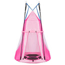 102cm Saucer Swing with Removable Play Tent – Pink