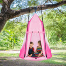 102cm Saucer Swing with Removable Play Tent – Pink