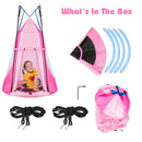 102cm Saucer Swing with Removable Play Tent – Pink