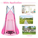 102cm Saucer Swing with Removable Play Tent – Pink