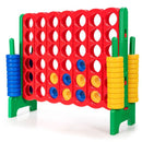 Giant 4-in-a-Row Garden Game with 42 Rings – Green