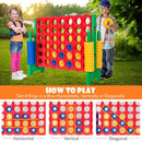 Giant 4-in-a-Row Garden Game with 42 Rings – Green