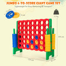 Giant 4-in-a-Row Garden Game with 42 Rings – Green