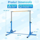 Kids Gymnastics Bar with 12 Adjustable Heights – Blue