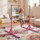 Kids Gymnastics Bar with 12 Adjustable Heights – Pink