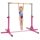 Kids Gymnastics Bar with 12 Adjustable Heights – Pink