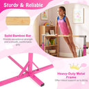 Kids Gymnastics Bar with 12 Adjustable Heights – Pink