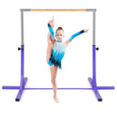 Kids Gymnastics Bar with 12 Adjustable Heights – Purple