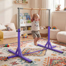Kids Gymnastics Bar with 12 Adjustable Heights – Purple