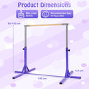 Kids Gymnastics Bar with 12 Adjustable Heights – Purple