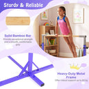 Kids Gymnastics Bar with 12 Adjustable Heights – Purple