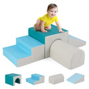 4-Piece Foam Tunnel Climbing Set – Blue