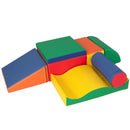 7-Piece Foam Climbing Set with Wavy Block – Multicolour