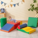 7-Piece Foam Climbing Set with Wavy Block – Multicolour
