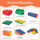 7-Piece Foam Climbing Set with Wavy Block – Multicolour