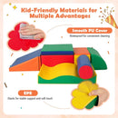 7-Piece Foam Climbing Set with Wavy Block – Multicolour