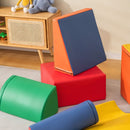 7-Piece Foam Climbing Set with Wavy Block – Multicolour