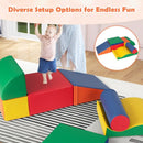7-Piece Foam Climbing Set with Wavy Block – Multicolour