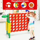3-in-1 Jumbo 4-in-a-Row Game with Basketball Hoop – Green