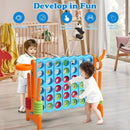 3-in-1 Jumbo 4-in-a-Row Game with Basketball Hoop – Orange