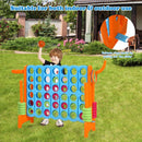 3-in-1 Jumbo 4-in-a-Row Game with Basketball Hoop – Orange