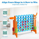 3-in-1 Jumbo 4-in-a-Row Game with Basketball Hoop – Orange