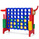 3-in-1 Jumbo 4-in-a-Row Game with Basketball Hoop – Red