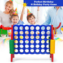 3-in-1 Jumbo 4-in-a-Row Game with Basketball Hoop – Red
