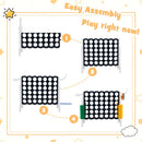 3-in-1 Jumbo 4-in-a-Row Game with Basketball Hoop – Black