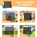 3-in-1 Jumbo 4-in-a-Row Game with Basketball Hoop – Black
