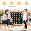 3-in-1 Jumbo 4-in-a-Row Game with Basketball Hoop – Black