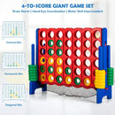 Giant 4-in-a-Row Game with Ring Collection Net – Blue