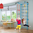 Kids Steel Wall Bars with Rope Ladder and Gym Rings – product view