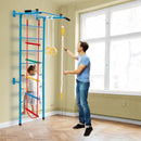 Kids Steel Wall Bars with Rope Ladder and Gym Rings – product view