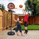 Adjustable Kids Basketball Hoop and Dartboard – Black
