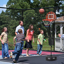 Adjustable Kids Basketball Hoop and Dartboard – Black