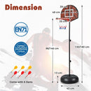 Adjustable Kids Basketball Hoop and Dartboard – Black