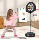 Adjustable Kids Basketball Hoop and Dartboard – Black
