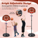 Adjustable Kids Basketball Hoop and Dartboard – Black