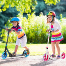 Folding Scooter with 20cm Light-Up Wheels – Blue