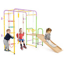 Metal Indoor Jungle Gym with Slide and Swing – Multicolour