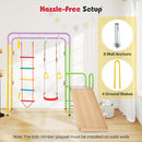 Metal Indoor Jungle Gym with Slide and Swing – Multicolour