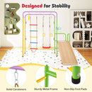 Metal Indoor Jungle Gym with Slide and Swing – Multicolour