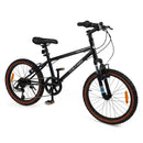 Kids Mountain Bike with Suspension Fork – Black / 20 inches