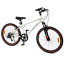 Kids Mountain Bike with Suspension Fork – White / 24 inches
